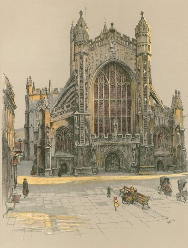 Bath Abbey von Cecil Charles Windsor Aldin