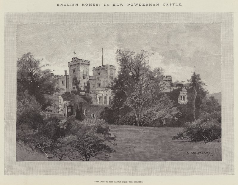 Powderham Castle von Charles Auguste Loye