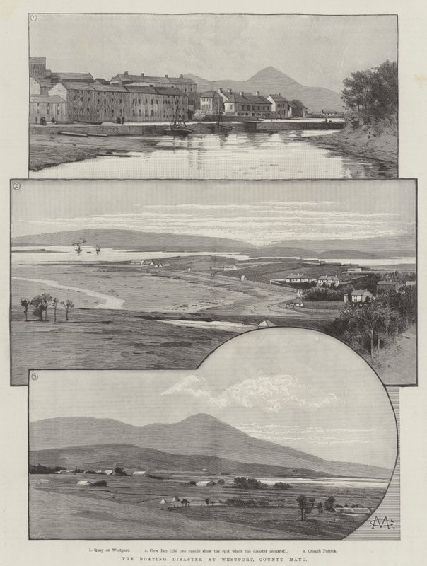 Das Bootsunglück in Westport, County Mayo von Charles Auguste Loye