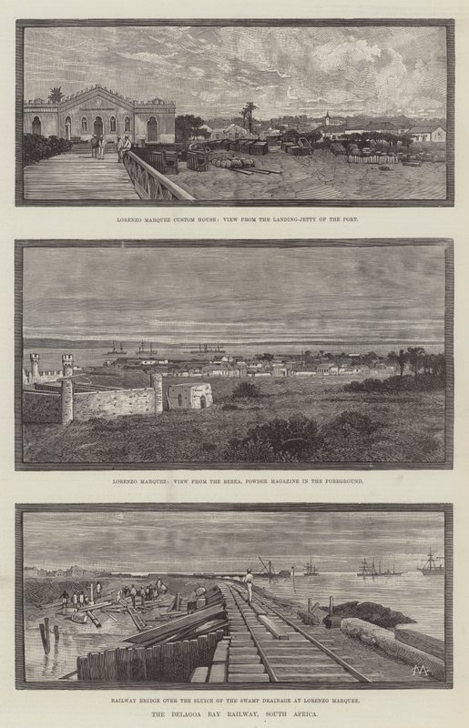 Die Delagoa-Bucht-Eisenbahn, Südafrika von Charles Auguste Loye