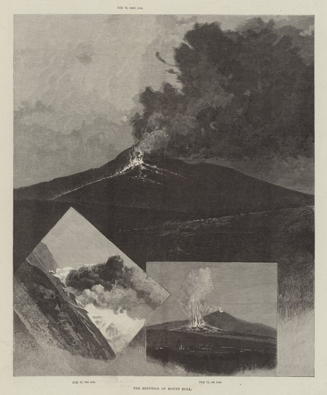 Der Ausbruch des Ätna von Charles Auguste Loye