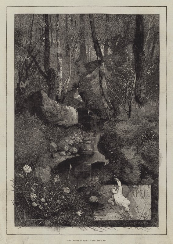 Die Monate, April von Charles Auguste Loye