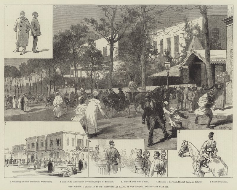 Die politische Krise in Ägypten, Skizzen in Kairo von Charles Auguste Loye