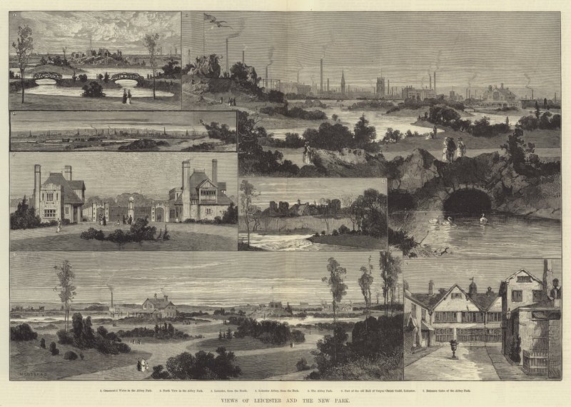 Ansichten von Leicester und dem neuen Park von Charles Auguste Loye