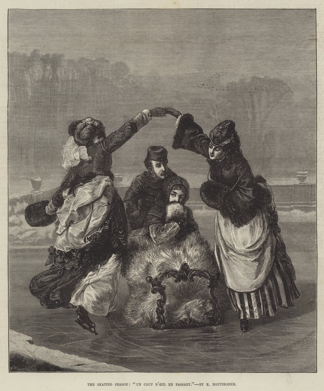 Die Eislaufsaison, Ein Blick im Vorbeigehen von Charles Edouard Boutibonne