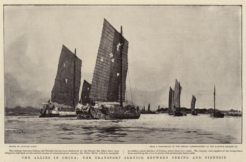 Die Alliierten in China, der Transportdienst zwischen Peking und Tientsin von Charles Edward Dixon