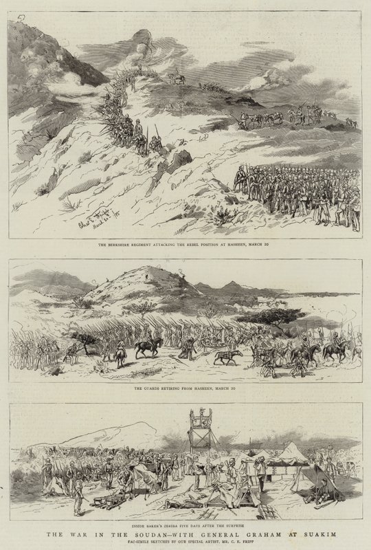 Der Krieg im Sudan, mit General Graham in Suakim von Charles Edwin Fripp
