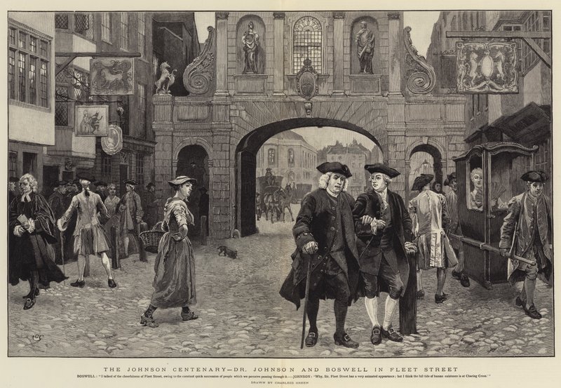 Das Johnson-Jubiläum, Dr. Johnson und Boswell in der Fleet Street von Charles Green