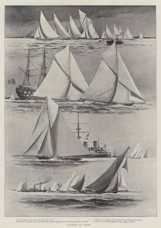 Segeln bei Cowes von Charles John de Lacy
