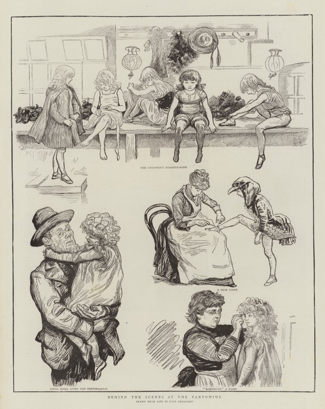 Hinter den Kulissen der Pantomime von Charles Paul Renouard