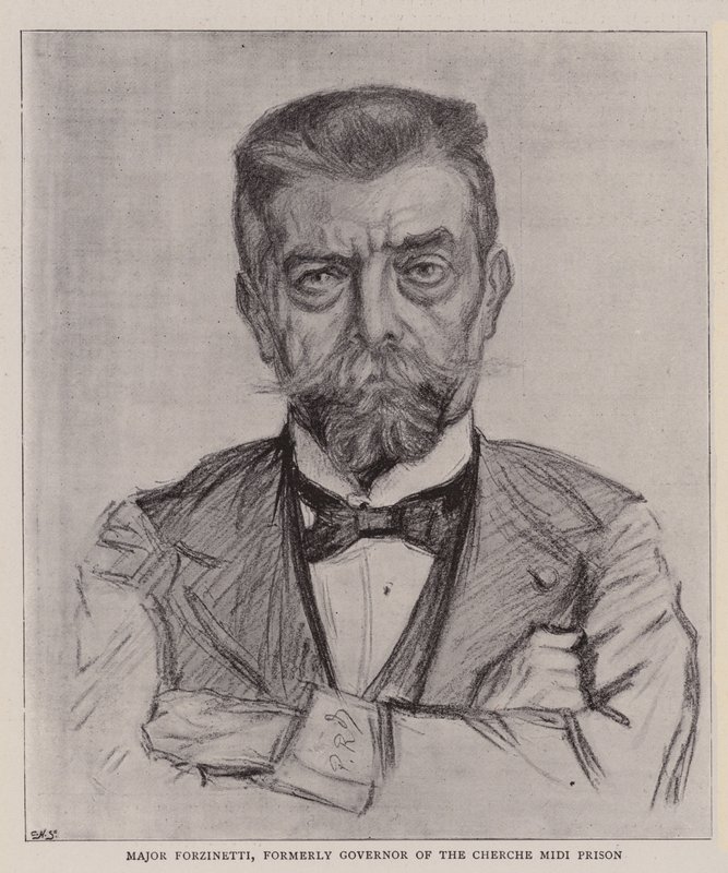 Major Forzinetti, ehemaliger Gouverneur des Cherche Midi Gefängnisses von Charles Paul Renouard