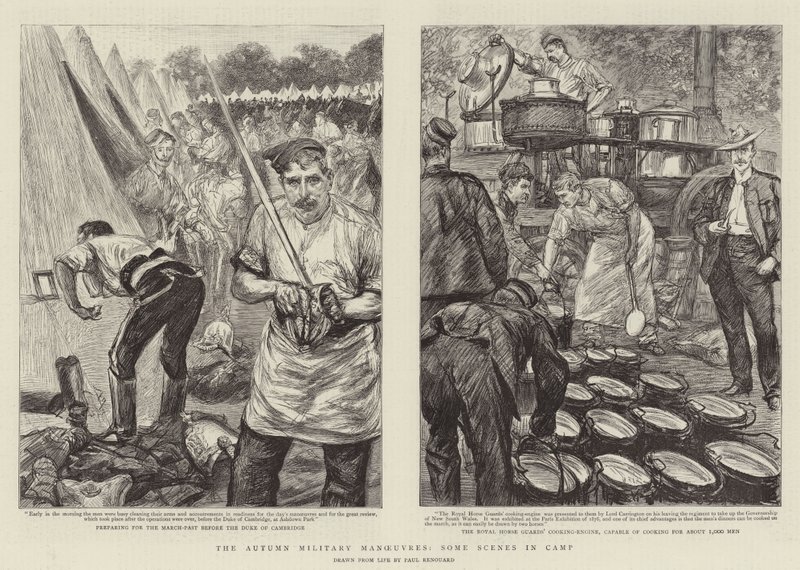 Die Herbstmanöver, einige Szenen im Lager von Charles Paul Renouard