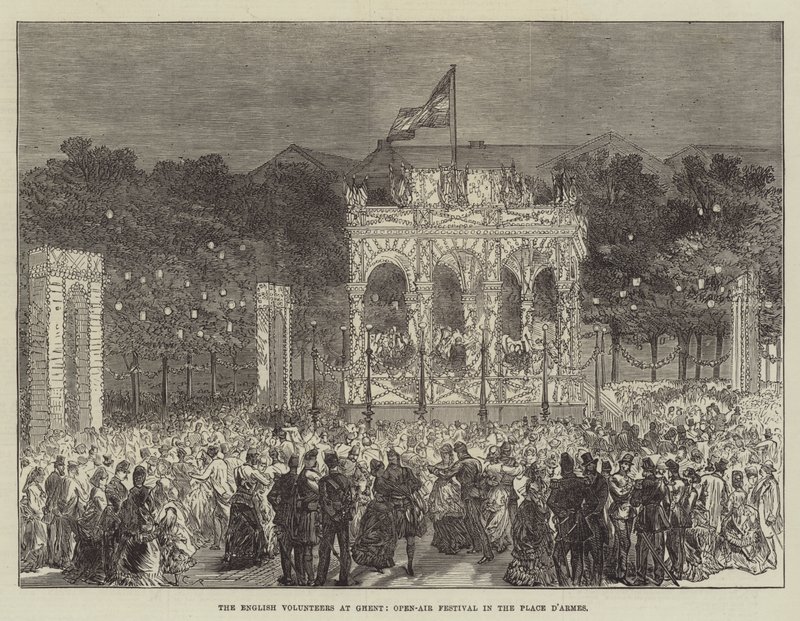 Die englischen Freiwilligen in Gent, Freiluftfest auf dem Place d