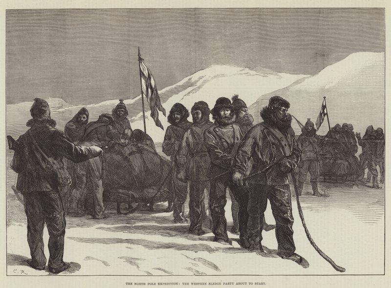 Die Nordpolexpedition, die westliche Schlittenpartei kurz vor dem Aufbruch von Sir John Charles Robinson