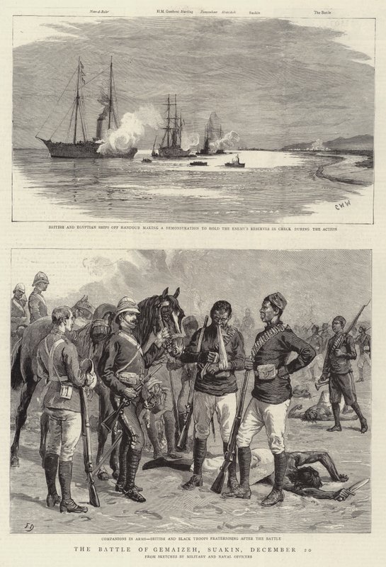 Die Schlacht von Gemaizeh, Suakin, 20. Dezember von Charles William Wyllie