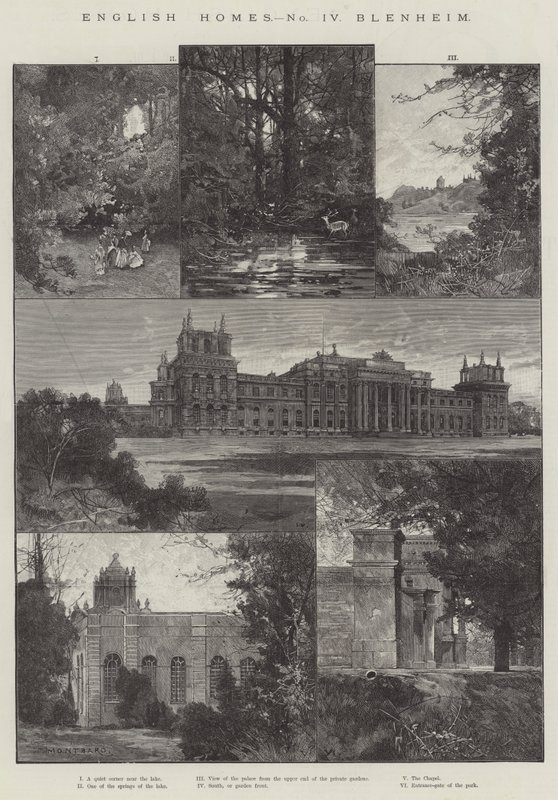Englisches Heim, Blenheim von Charles Auguste Loye