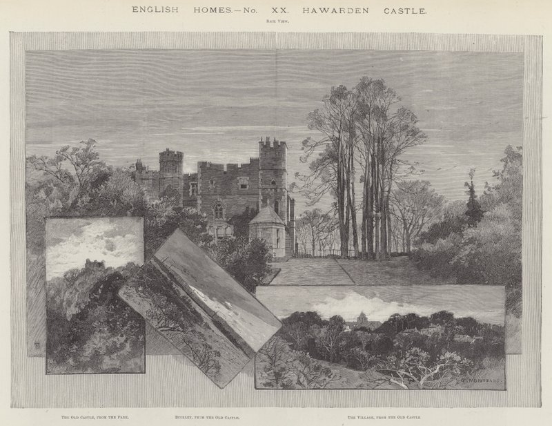 Hawarden Castle von Charles Auguste Loye