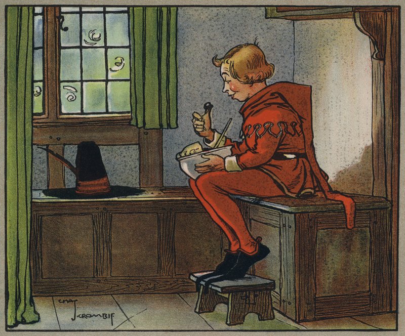 Kleiner Jack Horner (Farblithografie) von Charles Crombie