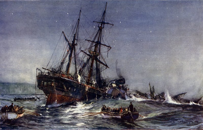 Der Untergang der Birkenhead, 1852 von Charles Edward Dixon