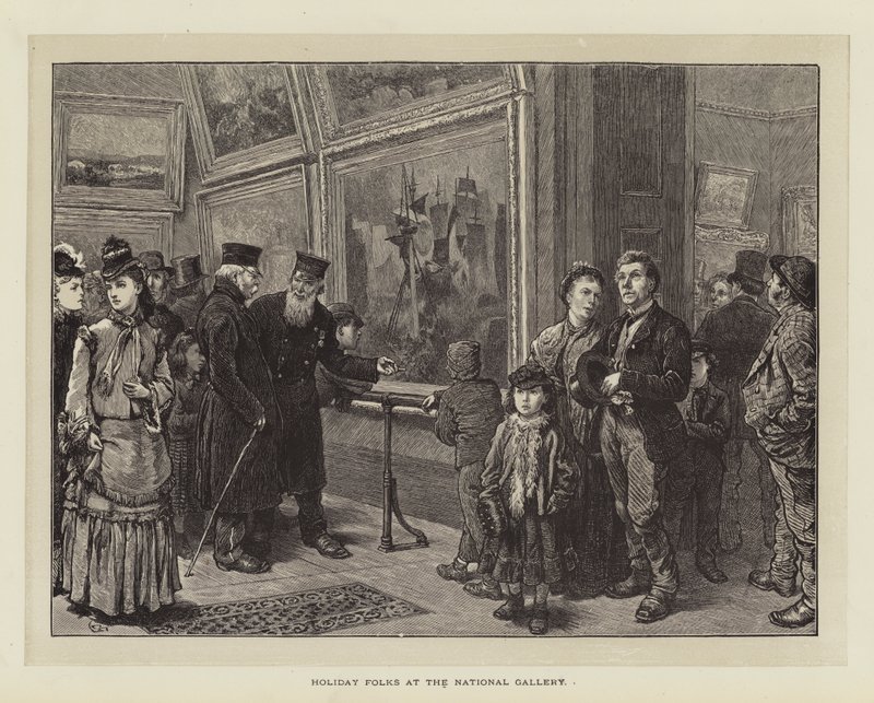Urlaubsleute in der National Gallery von Charles Green