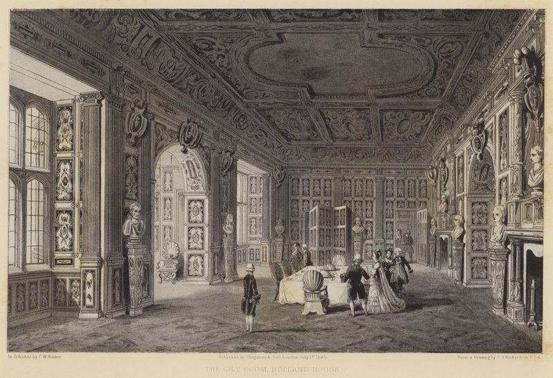 Der vergoldete Raum, Holland House von Charles James Richardson