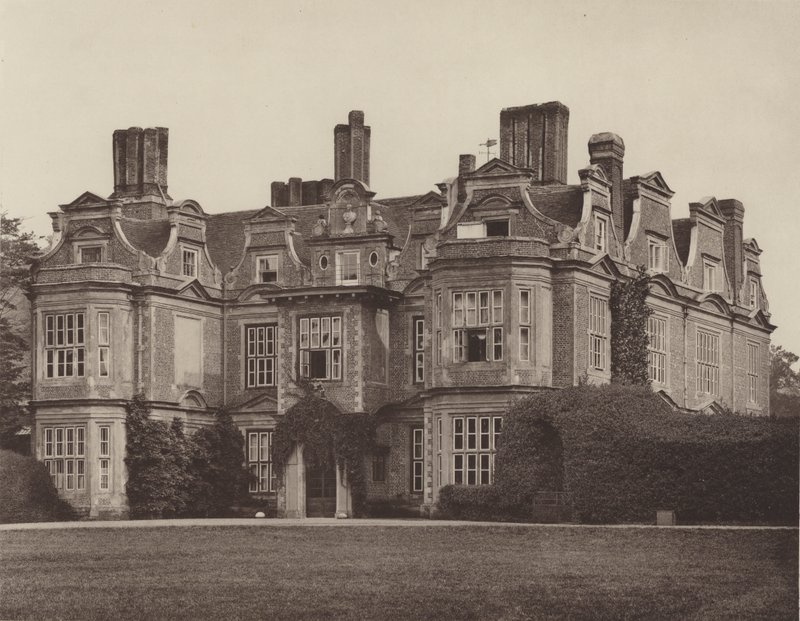 Swateley Hall, Uxbridge, die Eingangsfront von Charles Latham