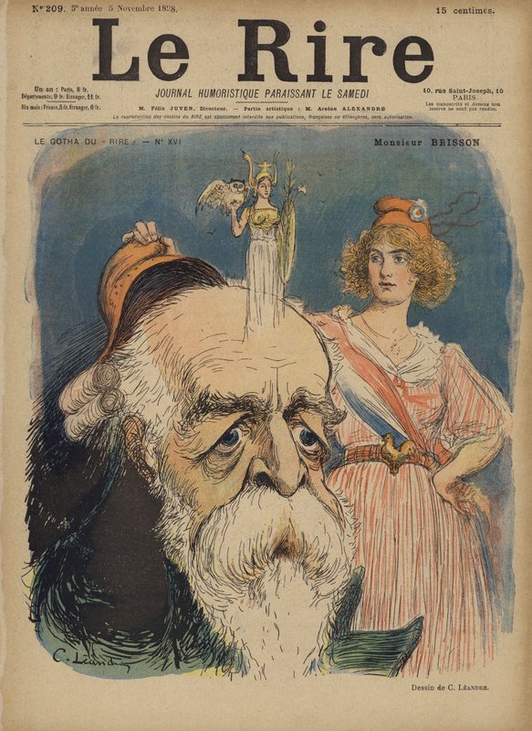 Henri Brisson, Illustration für Le Rire von Charles Leandre