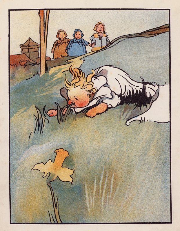 Unsinn: Baby knabbert Gras von Charles Robinson
