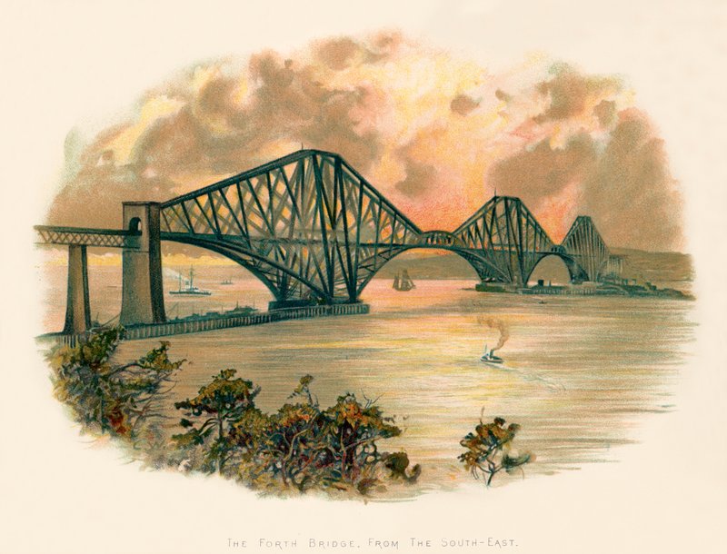 Die Forth-Brücke, von Südosten von Charles Wilkinson