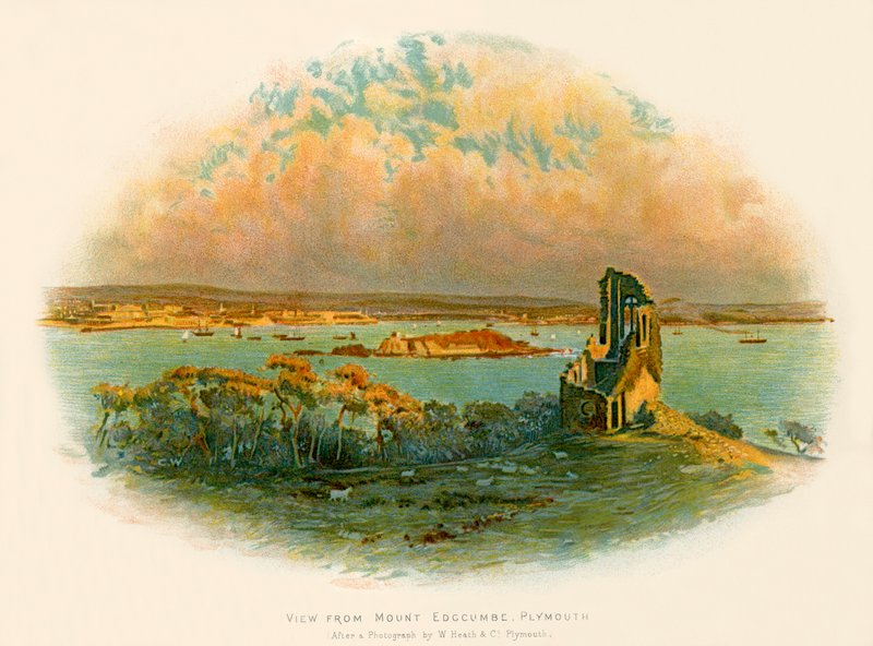 Blick vom Mount Edgcumbe Plymouth von Charles Wilkinson