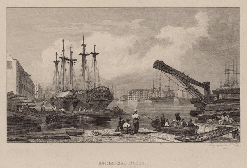 Handelsdocks, London von Clarkson Frederick Stanfield