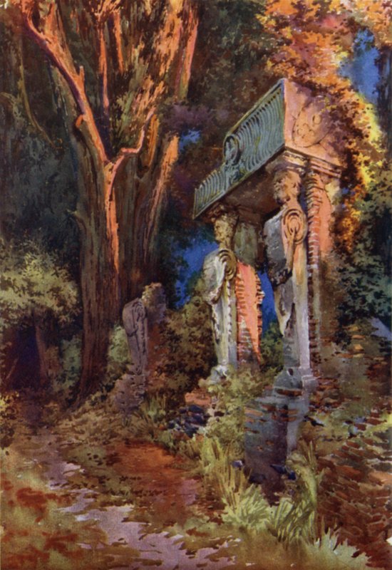 Karyatiden in der Villa Ginnetti, Velletri von Commendator Formilli