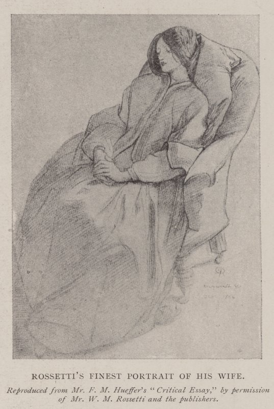 Rossettis bestes Porträt seiner Frau von Dante Gabriel Charles Rossetti