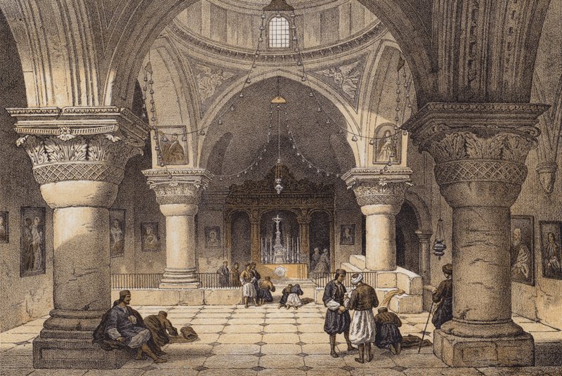 Kapelle von St. Helena von David (after) Roberts
