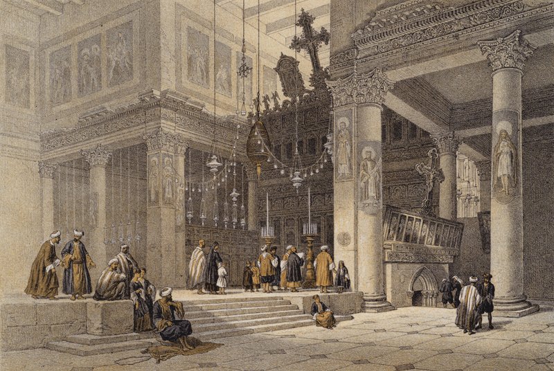 Kirche von St. Helena von David (after) Roberts