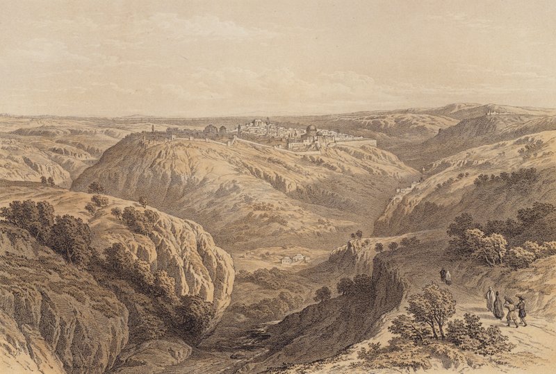 Jerusalem von Süden von David (after) Roberts