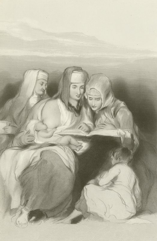 Hebräische Frauen lesen die Schriften in Jerusalem von David Wilkie