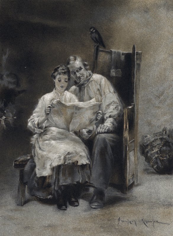 Nachrichten vom verlorenen Sohn (Farblithografie) von Davidson Knowles