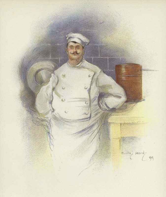 Chefkoch im Savoy Hotel von Dudley Hardy
