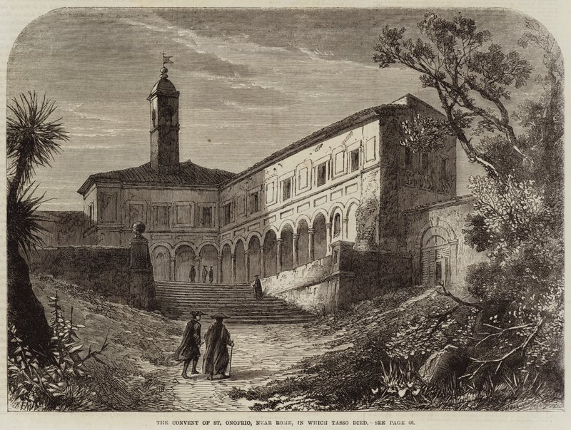 Das Kloster von St. Onofrio, in der Nähe von Rom, in dem Tasso starb von Edmund Morison Wimperis