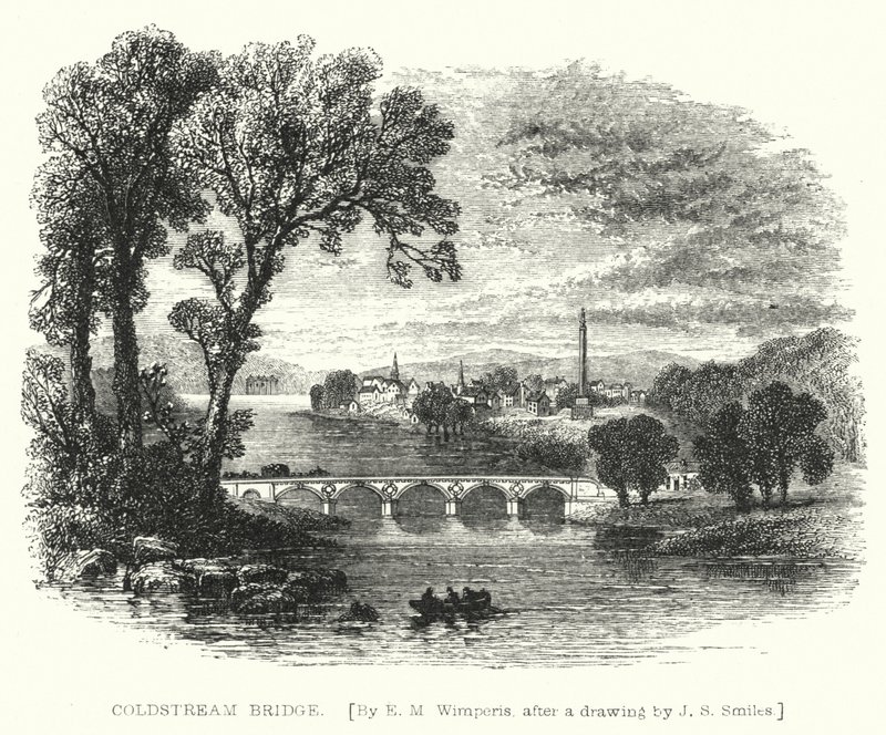 Coldstream-Brücke (Stich) von Edmund Morison (after) Wimperis
