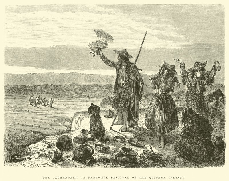 Das Cacharpari, oder Abschiedsfest der Quichua-Indianer von Edouard Riou