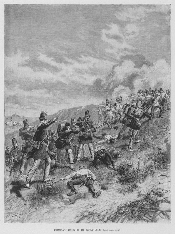 Kampf von Staffalo von Edouardo Matania