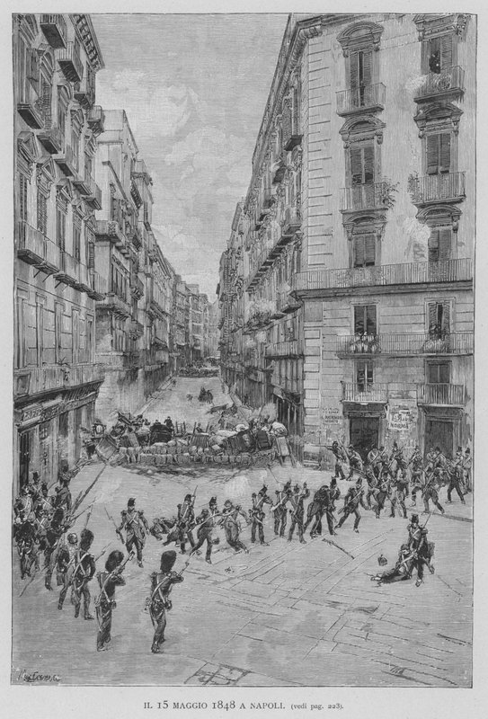 Der 15. Mai 1848 in Neapel von Edouardo Matania