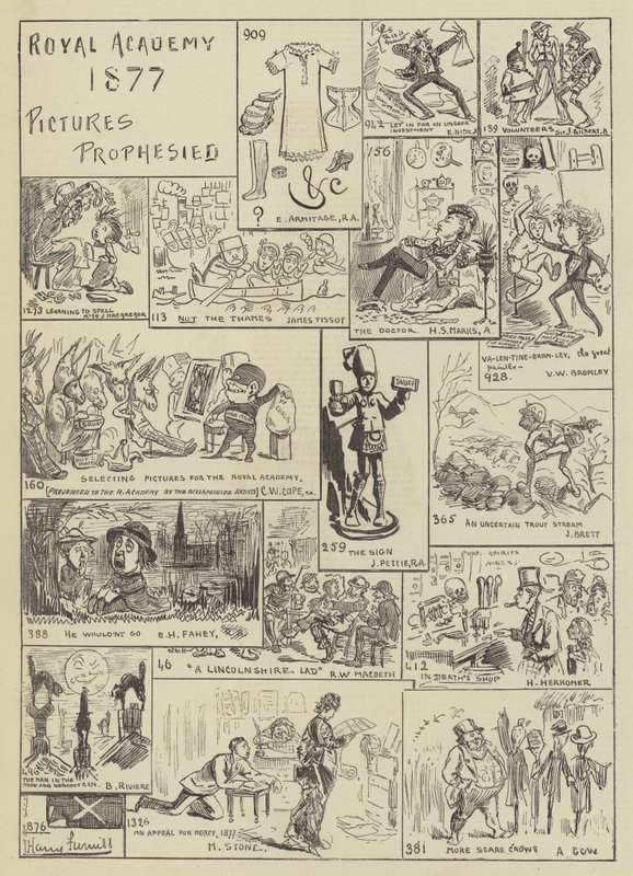 Royal Academy 1877, Bilder prophezeit von Edward A. Armitage