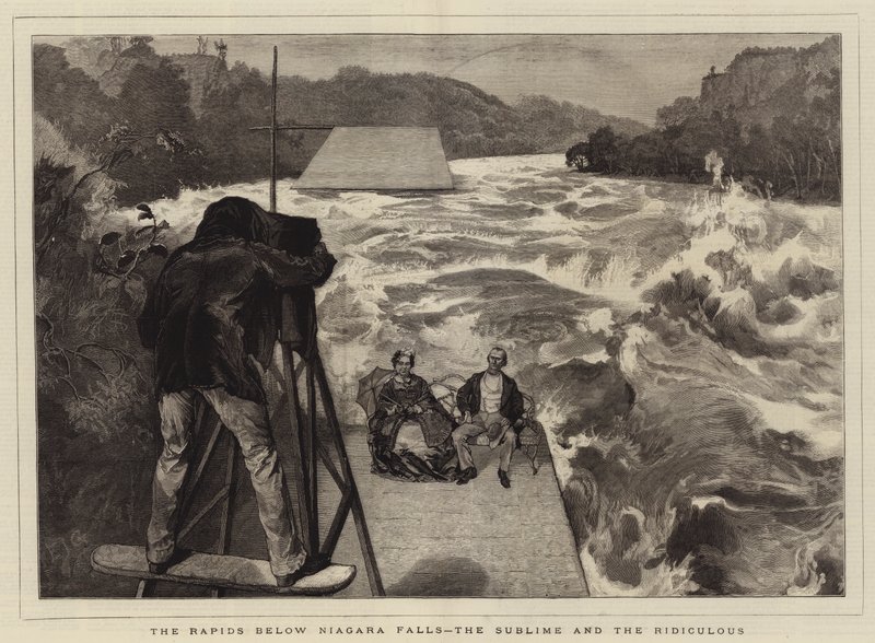 Die Stromschnellen unterhalb der Niagarafälle, das Erhabene und das Lächerliche von Edward John Gregory