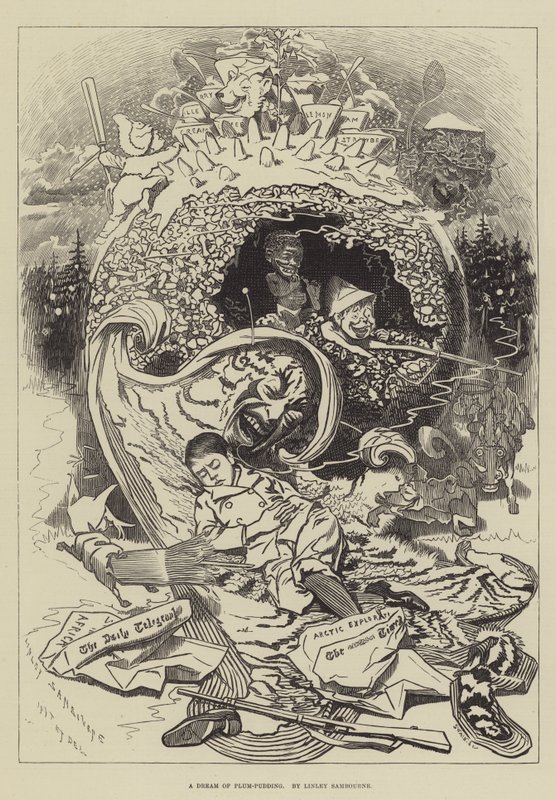 Ein Traum von Pflaumenpudding von Edward Linley Sambourne