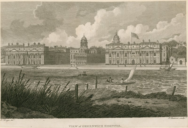 Blick auf das Greenwich Hospital, London von Edward Dayes