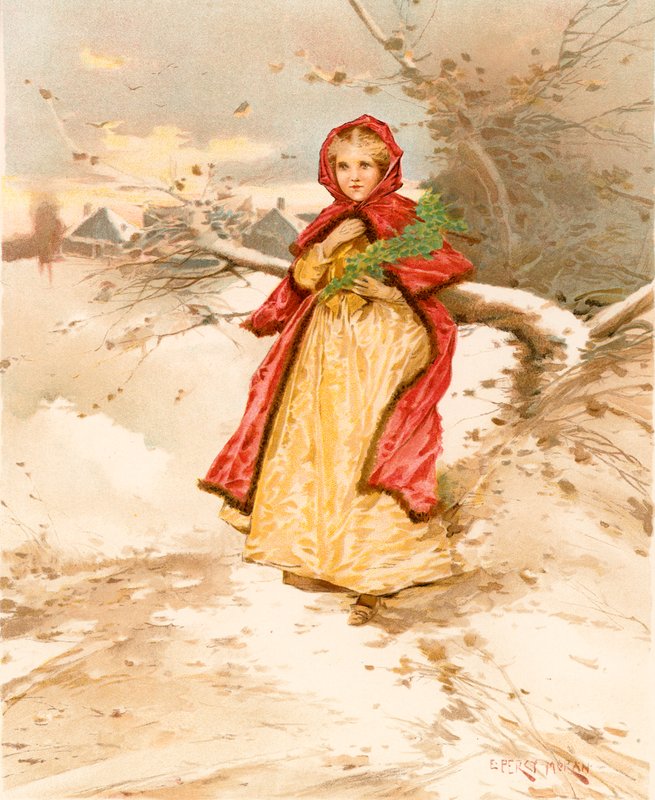 Eine koloniale Rotkäppchen von Edward Percy Moran