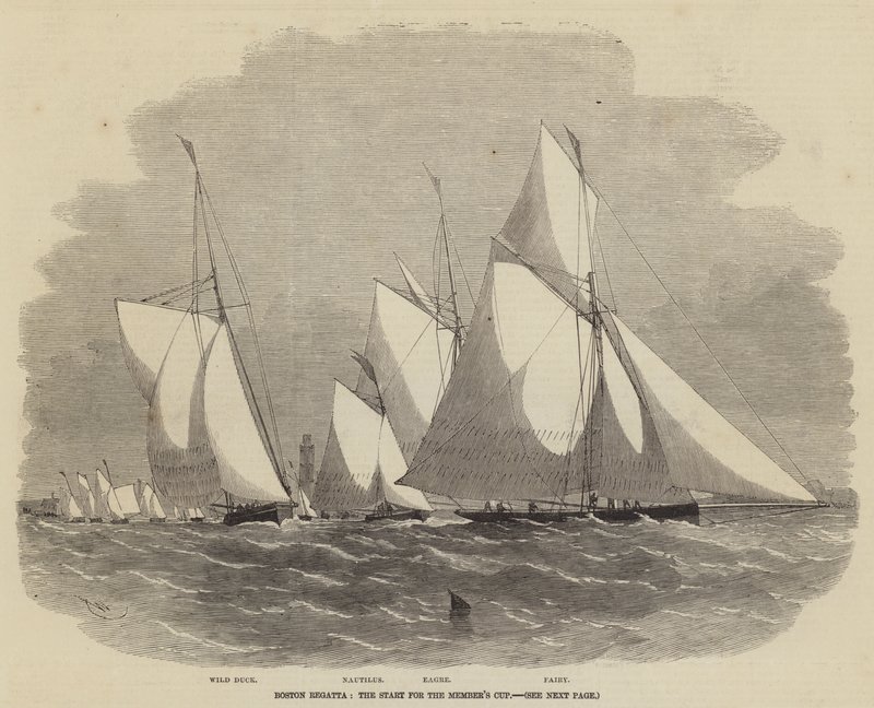 Boston-Regatta, der Start um den Mitgliedspokal von Edwin Weedon